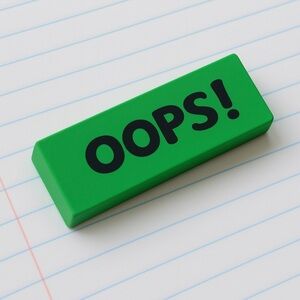 OOPS! Green Jumbo Eraser for The Big Mistakes